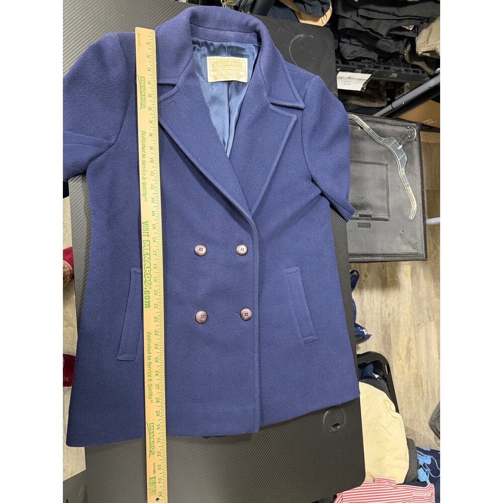 Pendleton Virgin Wool Double Breasted Coat Blue S… - image 11